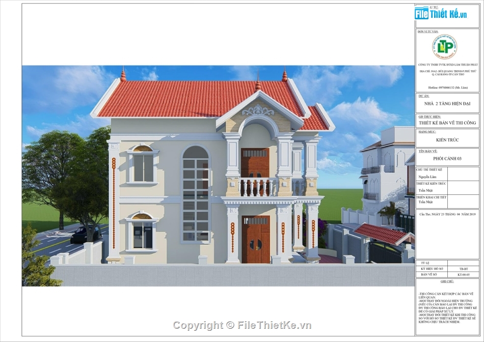 biệt thự 2 tầng,Revit biệt thự 2 tầng,Bản vẽ biệt thự 2 tầng,File revit biệt thự 2 tầng